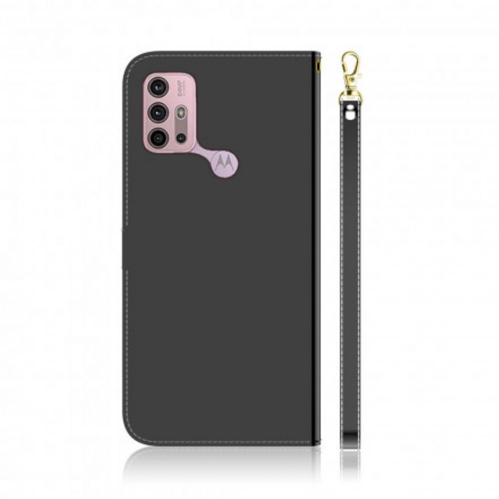 Folio-hoesje voor Moto G10 / G30 Spiegel Van Kunstleer