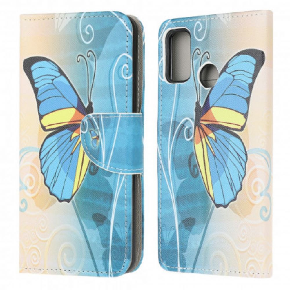 Folio-hoesje voor Moto G10 / G30 Vlinders