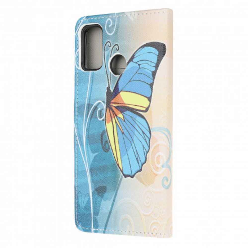 Folio-hoesje voor Moto G10 / G30 Vlinders