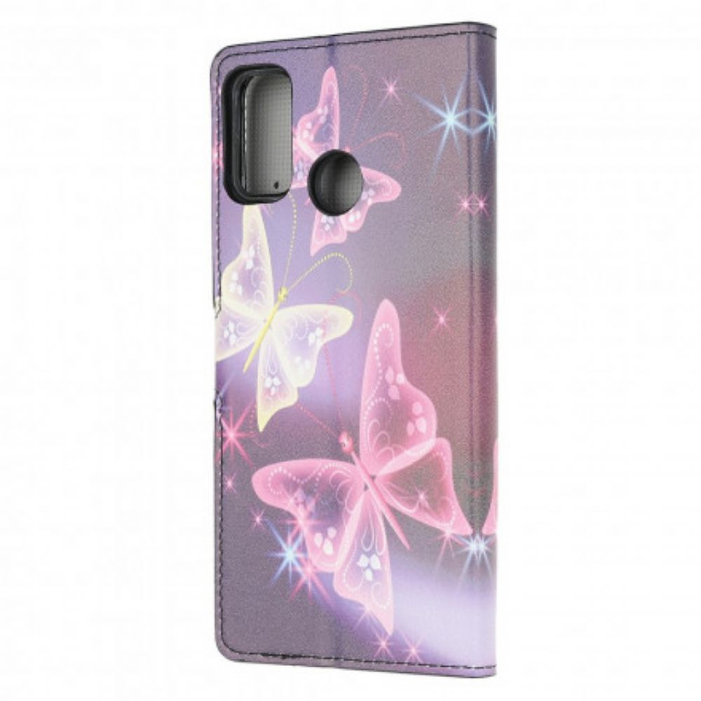 Folio-hoesje voor Moto G10 / G30 Vlinders En Bloemen