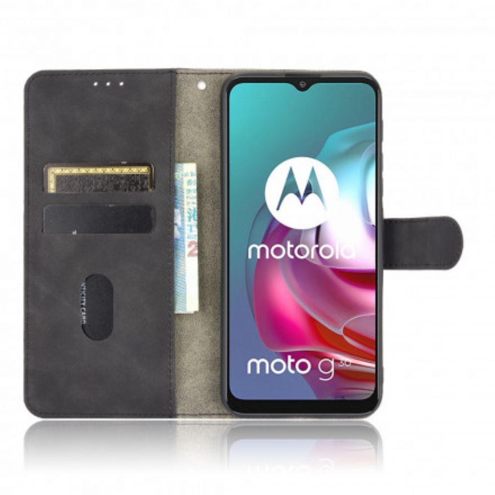 Leren Hoesje voor Moto G10 / G30 Skin-touch