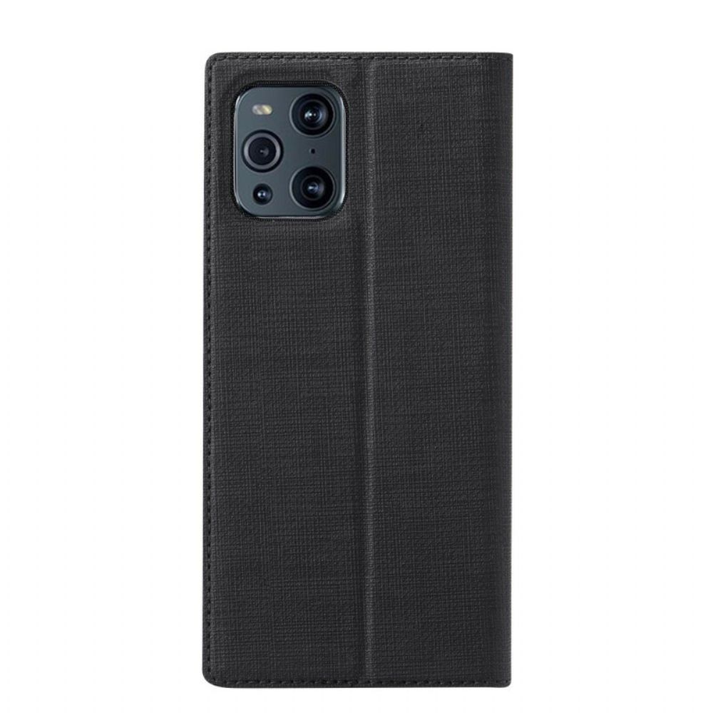 Bescherming Hoesje voor Oppo Find X3 / X3 Pro Folio-hoesje Vili Dmx Getextureerd
