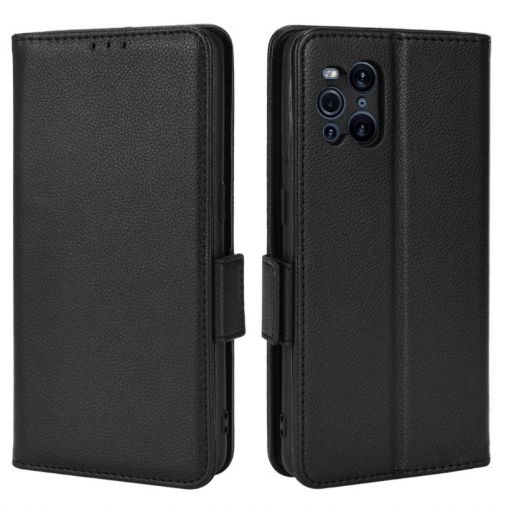 Folio-hoesje voor Oppo Find X3 / X3 Pro Flip Case Dubbele Flap Litchi Nieuwe Kleuren