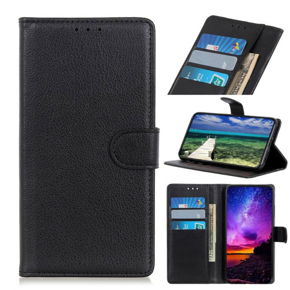 Folio-hoesje voor Oppo Find X3 / X3 Pro Lychee Van Kunstleer