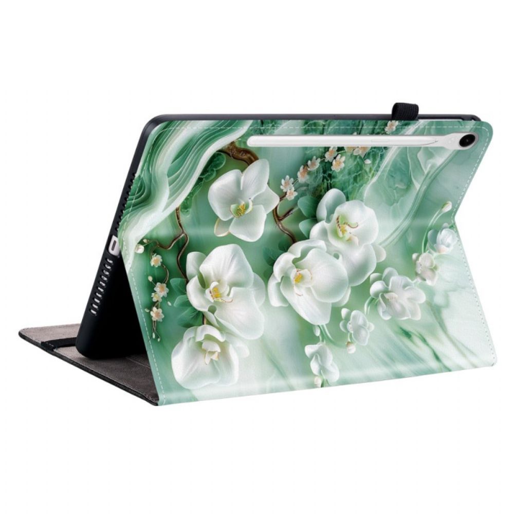 Cover Samsung Galaxy Tab S10 Fe Jadebloemontwerp Bescherming Hoesje