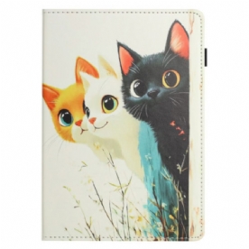Cover Samsung Galaxy Tab S10 Fe Ontwerp Met Drie Katten