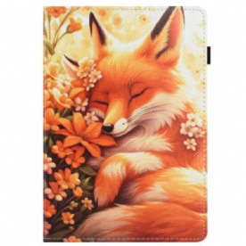 Cover Samsung Galaxy Tab S10 Fe Vos Met Bloemen Bescherming Hoesje