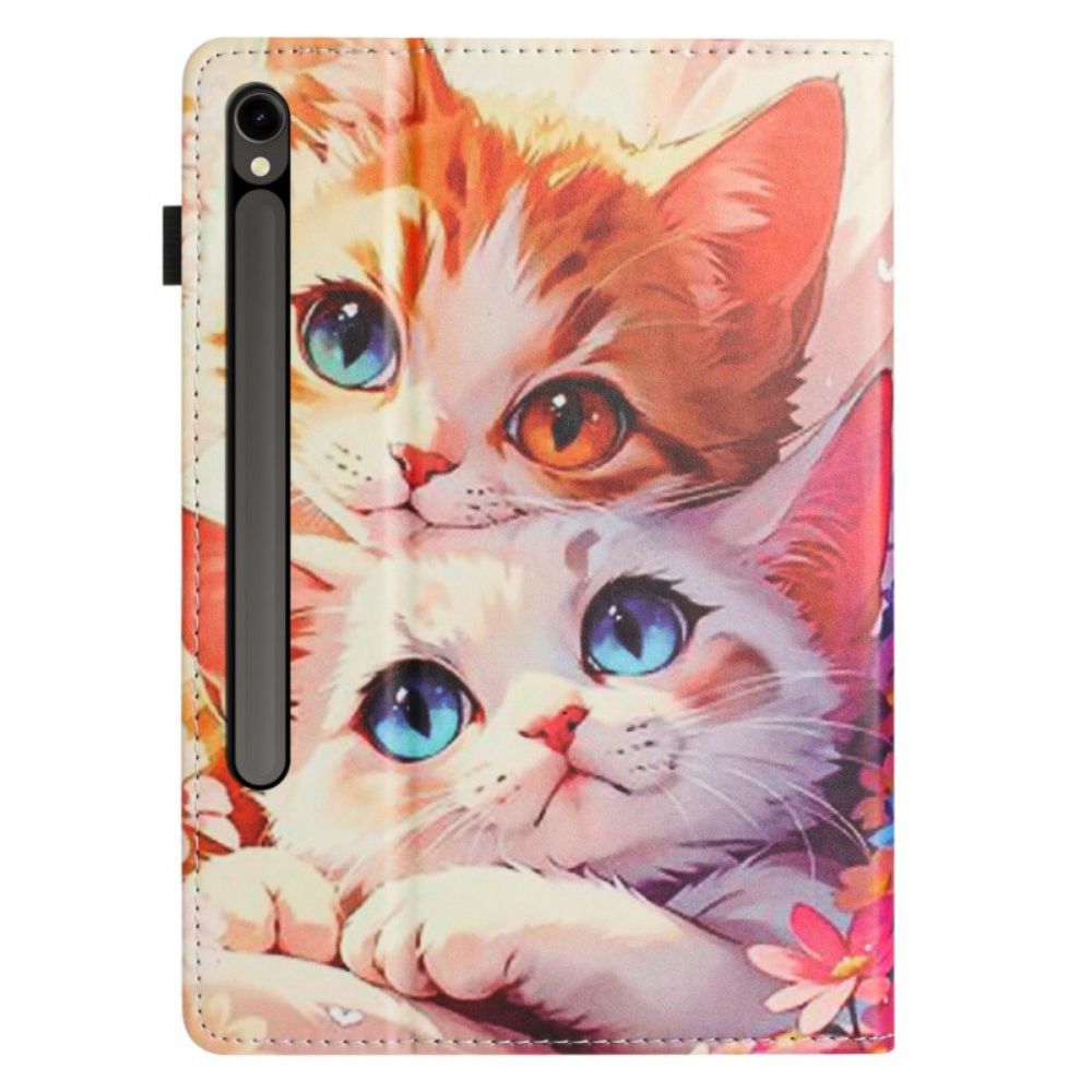 Hoesje Case Samsung Galaxy Tab S10 Fe Telefoonhoesje Ontwerp Met Twee Katten