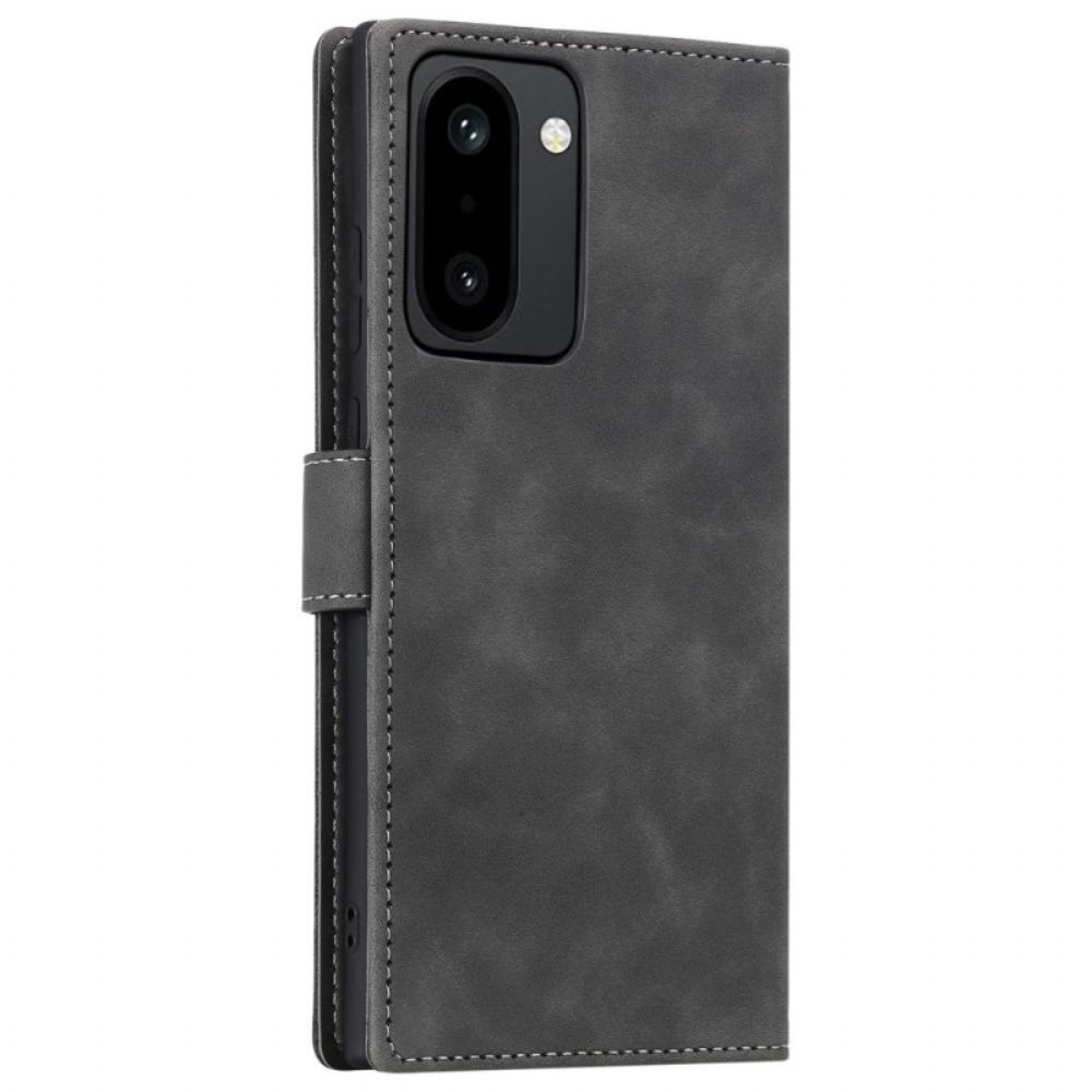 Flip Case Leren Oneplus 15r Portemonnee Met Retro Bandje
