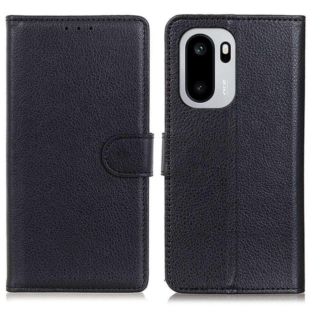 Flip Case Leren Oneplus 15r Traditioneel Imitatieleer