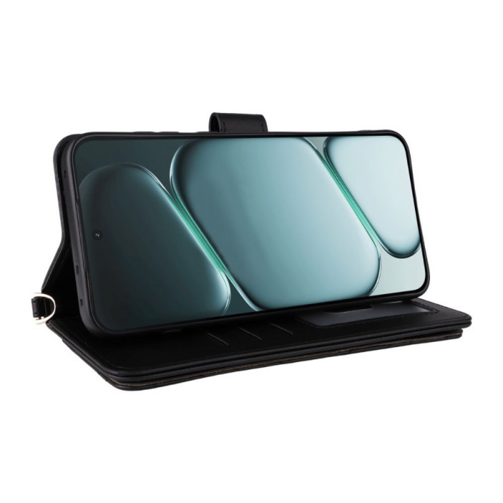 Folio-hoesje Oneplus 15r Telefoonhoesje 6 Kaartsleuven Met Bandjes