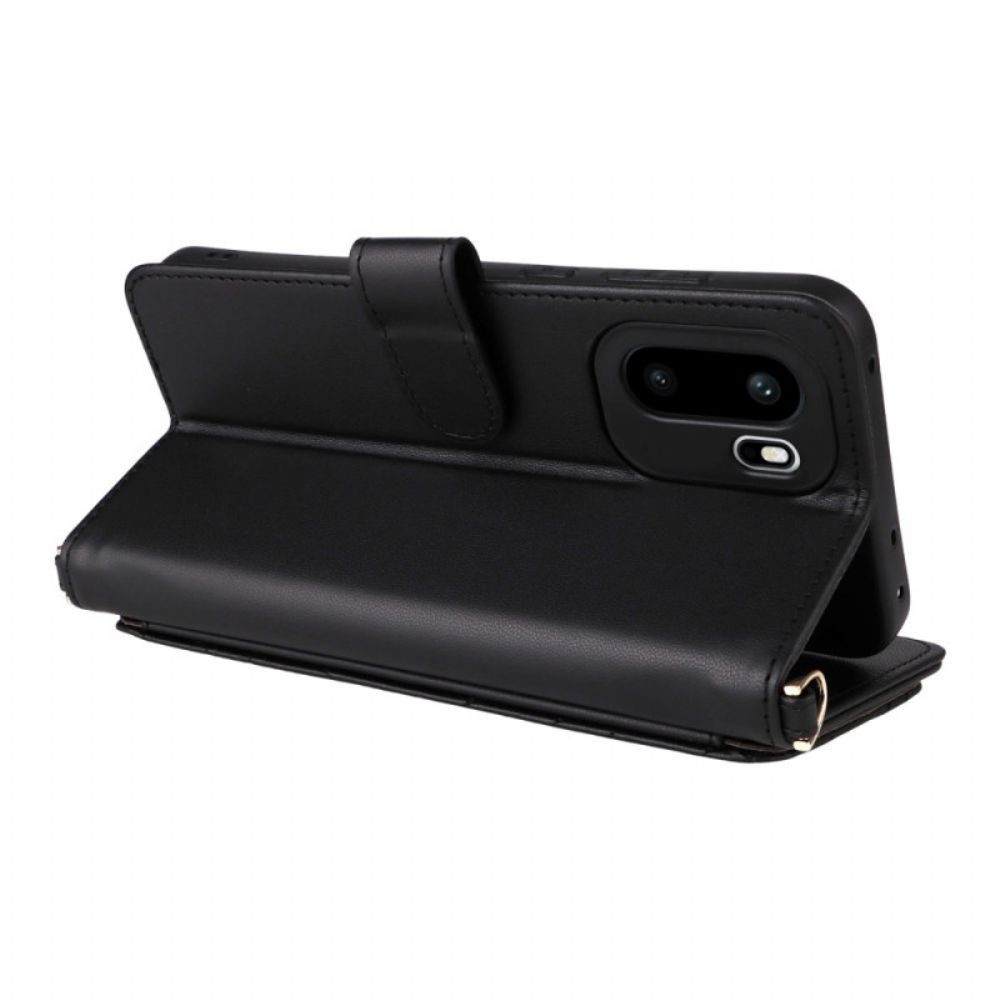 Folio-hoesje Oneplus 15r Telefoonhoesje 6 Kaartsleuven Met Bandjes