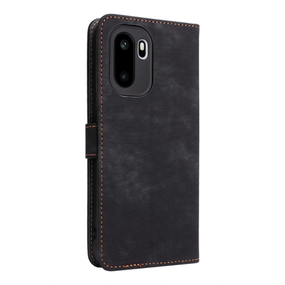 Leren Hoesje Oneplus 15r Rfid-blokkerend Suède-effect Bescherming Hoesje