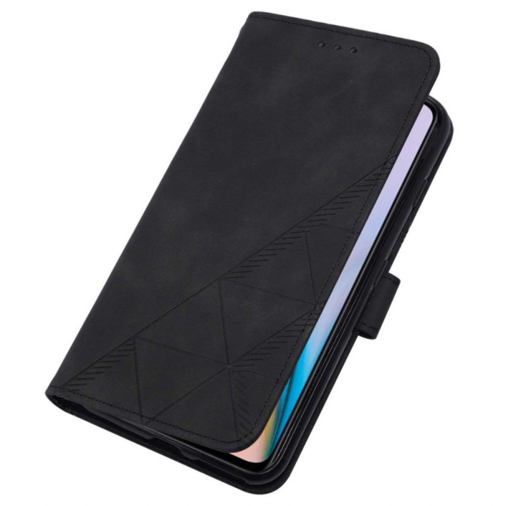 Folio-hoesje voor OnePlus Nord 2 5G Piramide Leereffect