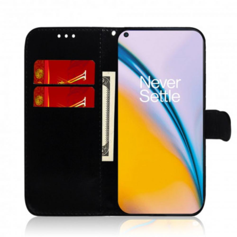 Folio-hoesje voor OnePlus Nord 2 5G Spiegelkap Van Kunstleer