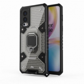Hoesje voor OnePlus Nord 2 5G Honingraat Met Ring