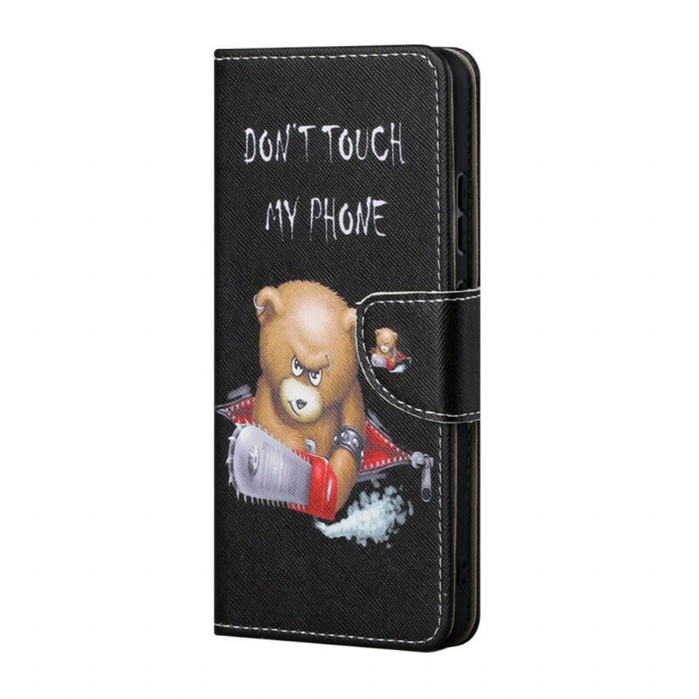 Leren Hoesje voor OnePlus Nord 2 5G Gevaarlijke Beer