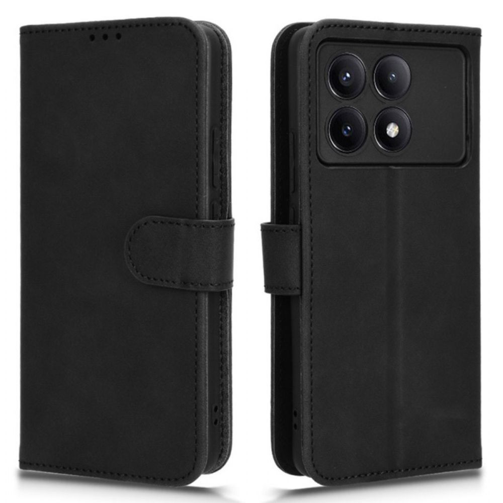 Flip Case Leren Poco X6 Pro 5g Suède-effect