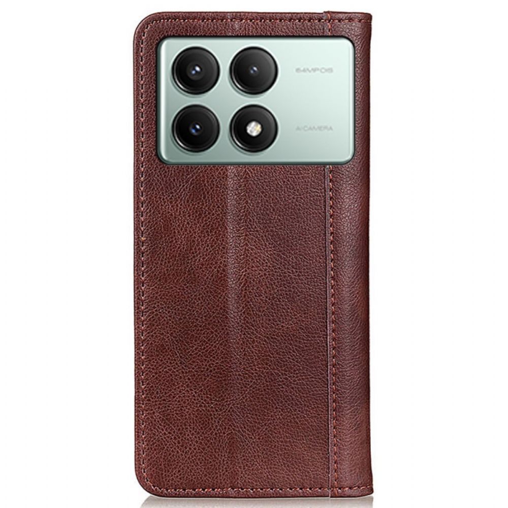 Folio-hoesje Poco X6 Pro 5g Splitleer Bescherming Hoesje