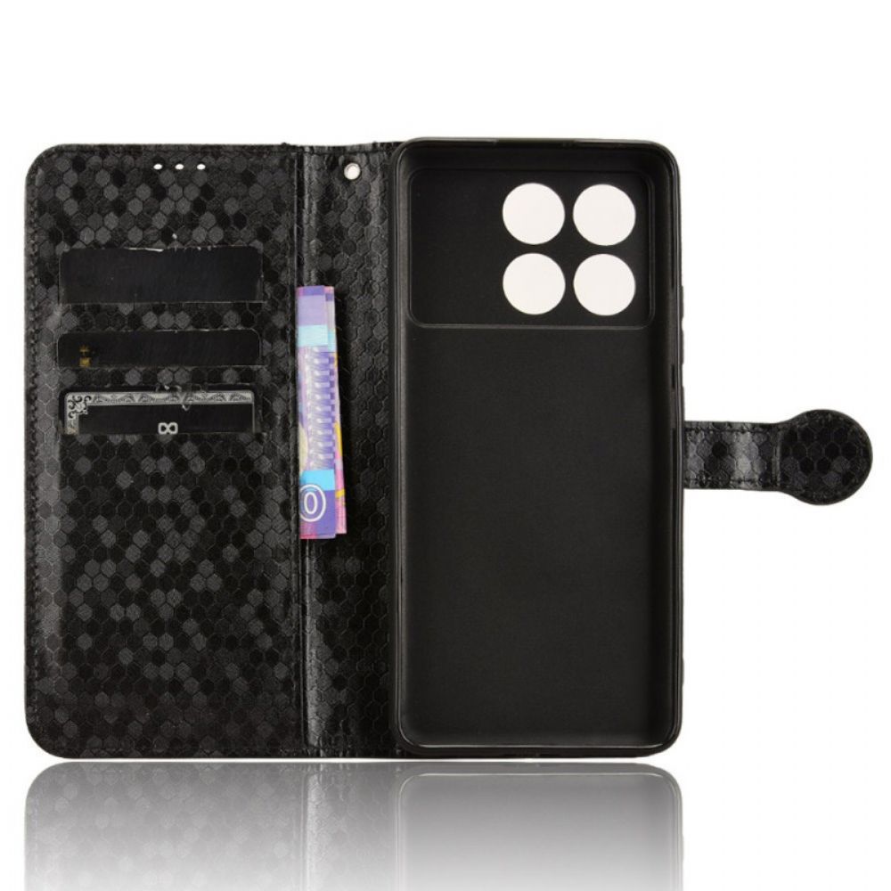 Folio-hoesje Poco X6 Pro 5g Telefoonhoesje Strappunten
