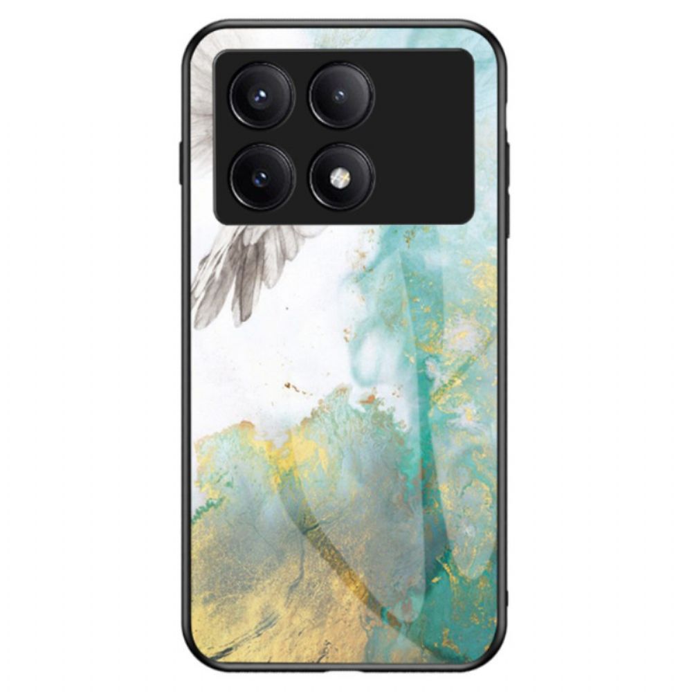 Hoesje Poco X6 Pro 5g Marmer Gehard Glas