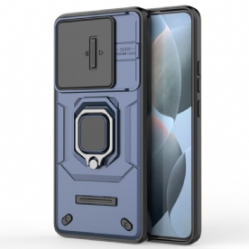 Hoesje Poco X6 Pro 5g Resistente Ring Met Verschuifbare Lensbeschermer