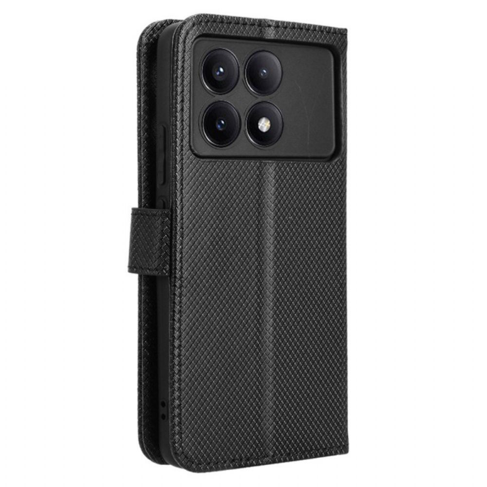 Leren Hoesje Voor Poco X6 Pro 5g Gestippelde Band