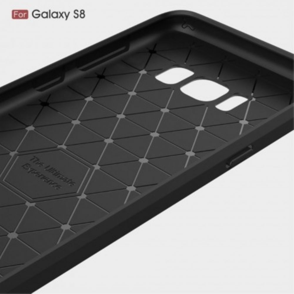 Telefoonhoesje voor Samsung Galaxy S8 Geborstelde Koolstofvezel