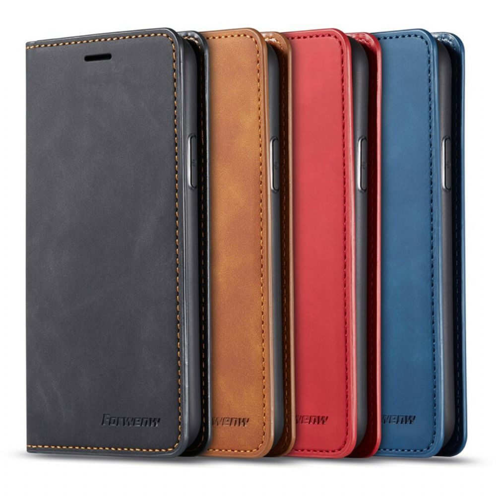Bescherming Hoesje voor iPhone 11 Pro Folio-hoesje Lederen Effect Forwenw