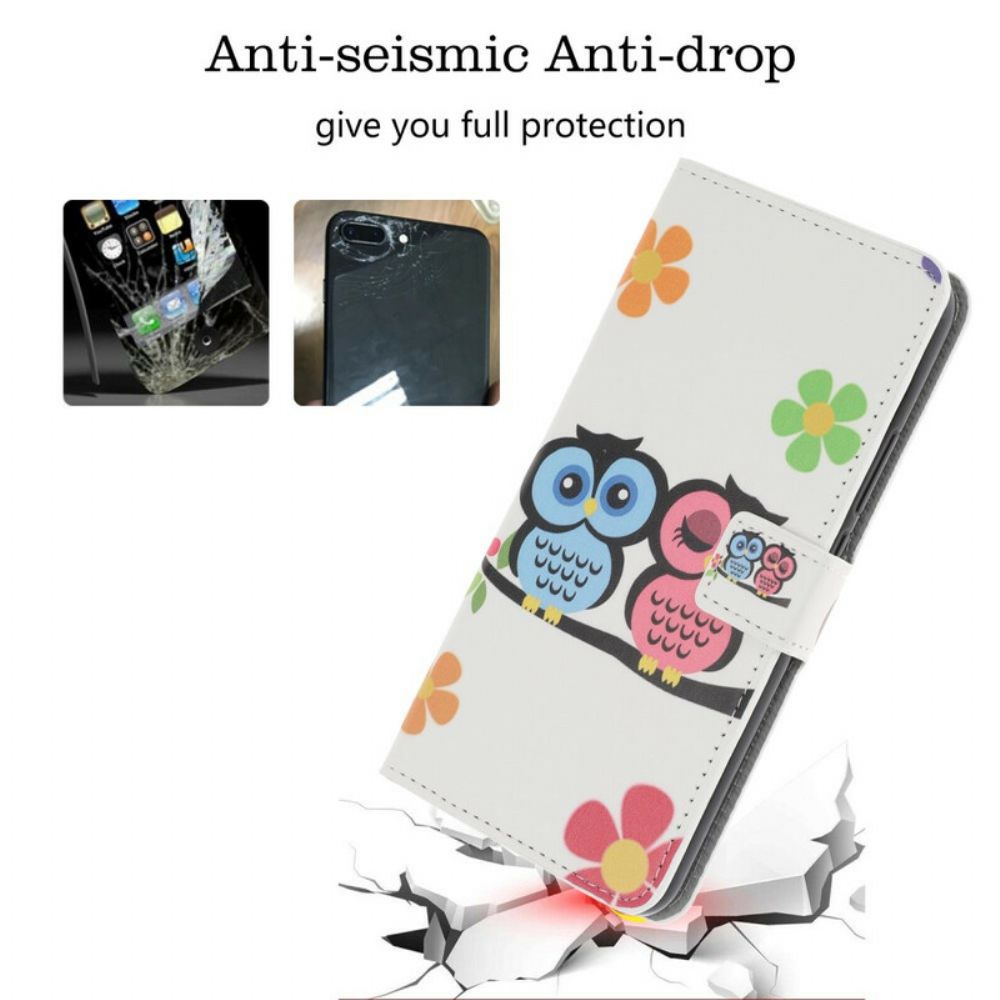 Folio-hoesje voor iPhone 11 Pro Paar Uilen