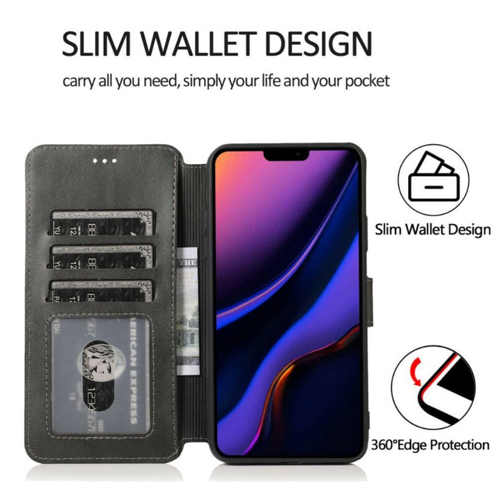 Folio-hoesje voor iPhone 11 Pro Portemonnee Leren Kunstleer Portemonnee