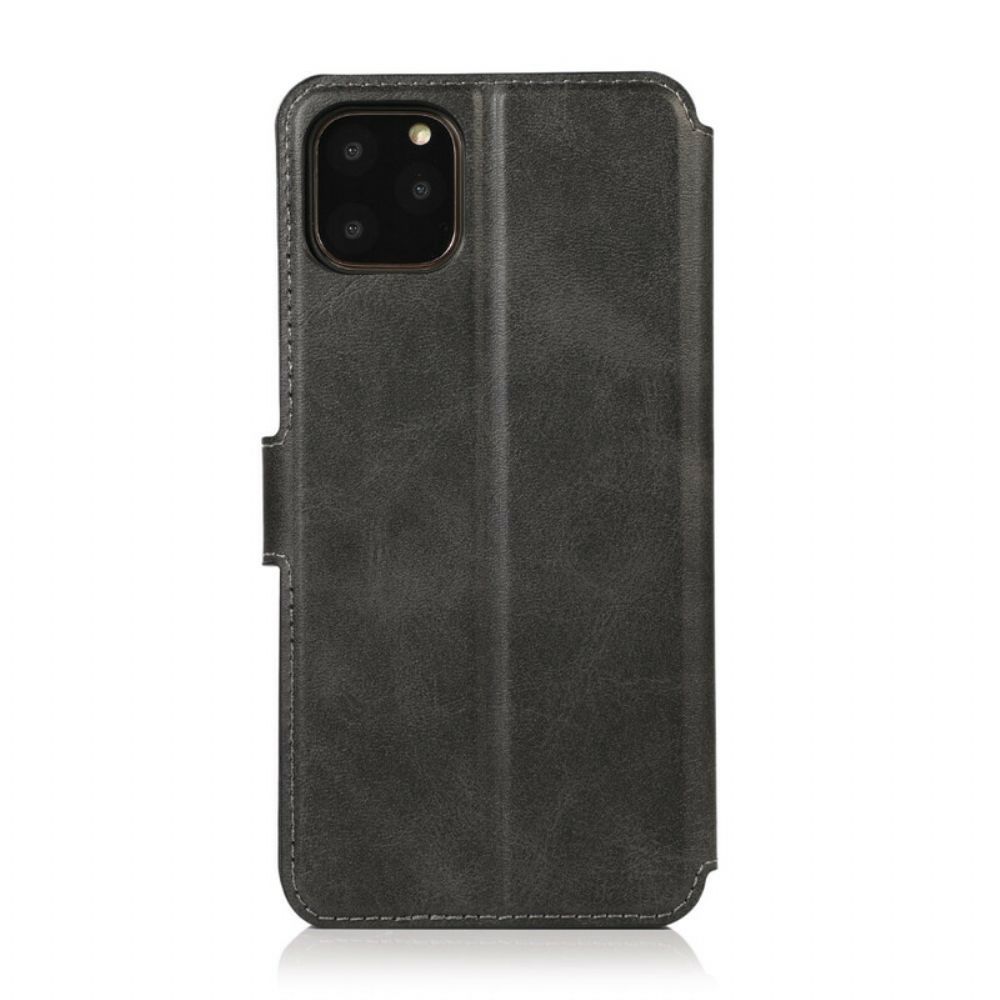 Folio-hoesje voor iPhone 11 Pro Portemonnee Leren Kunstleer Portemonnee