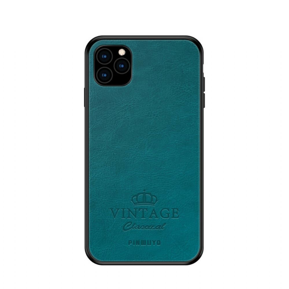 Hoesje voor iPhone 11 Pro Vintage Leereffect Pinwuyo