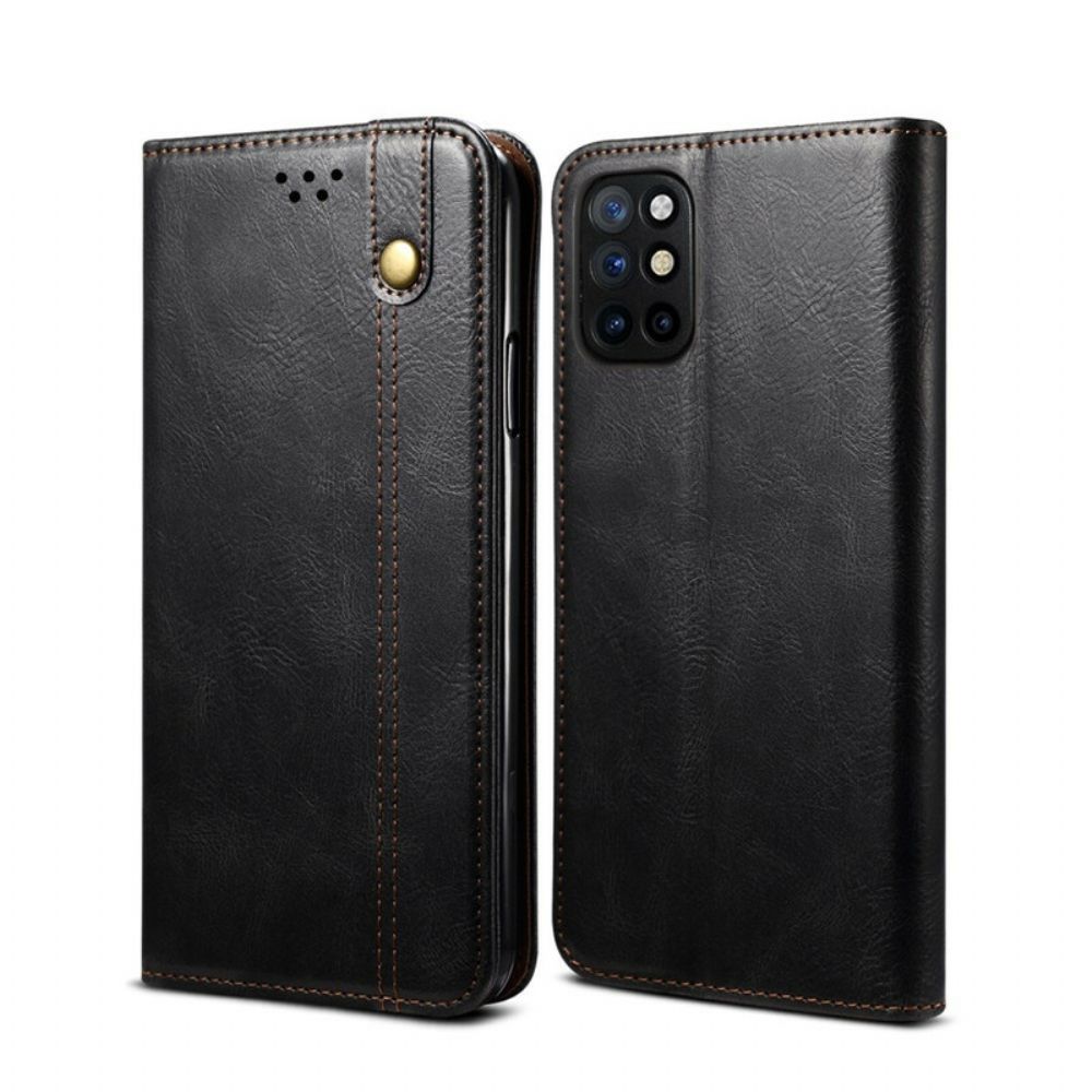 Bescherming Hoesje voor OnePlus 8T Folio-hoesje Gewaxt Kunstleer