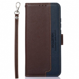 Leren Hoesje Honor 200 Lite Tweekleurige Khazneh Bescherming Hoesje