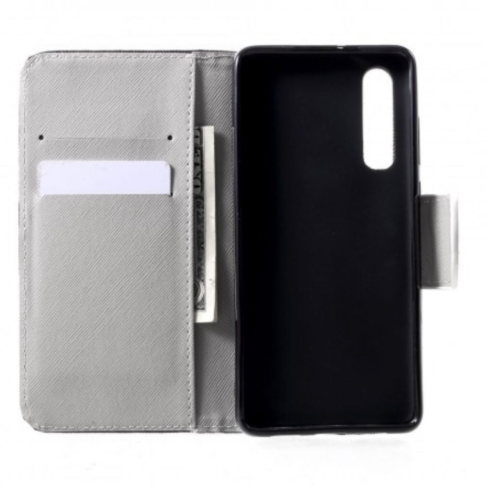 Folio-hoesje voor Huawei P30 Gevaarlijke Beer