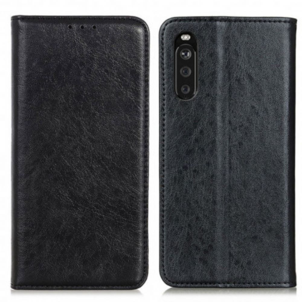 Bescherming Hoesje voor Sony Xperia 10 III Folio-hoesje Gestructureerd Splitleer