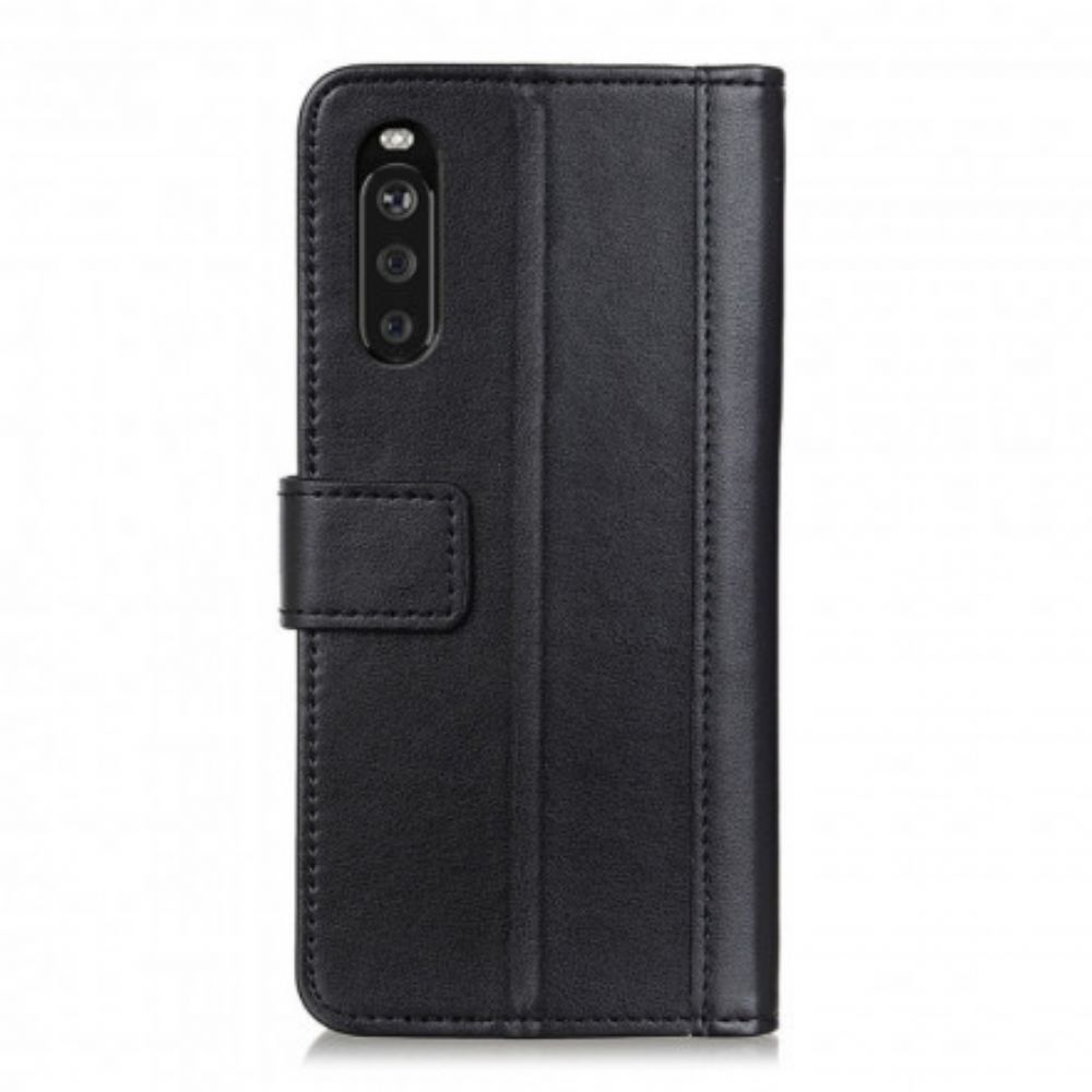 Flip Case voor Sony Xperia 10 III Klassieke Leerstijl