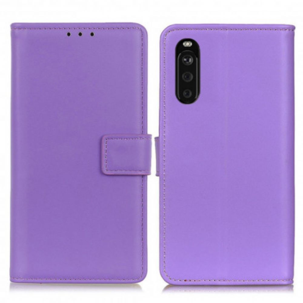 Folio-hoesje voor Sony Xperia 10 III Eenvoudig Kunstleer