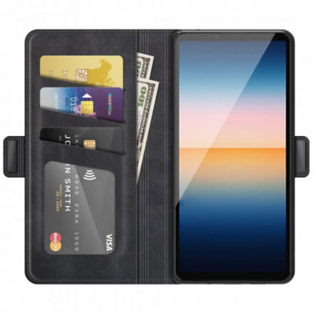 Folio-hoesje voor Sony Xperia 10 III Flip Case Klassieke Dubbele Klep