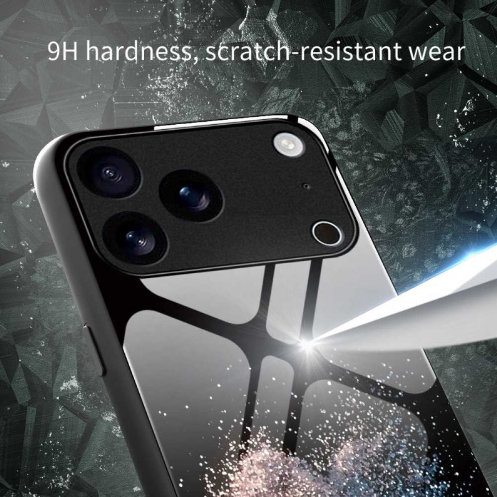 Case Hoesje iPhone 17 Pro Max Telefoonhoesje Hartvormig Gehard Glas