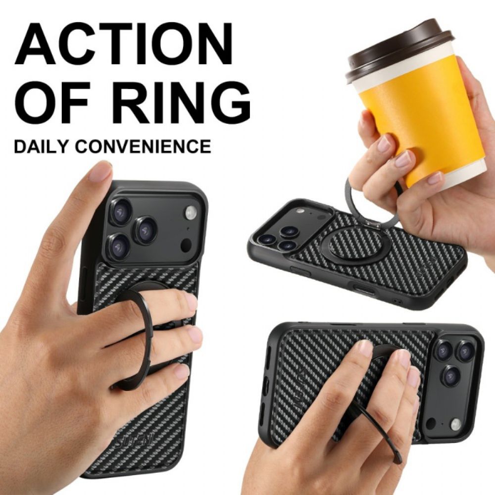 Case Hoesje iPhone 17 Pro Max Telefoonhoesje Magsafe Draaibare Houder Suteni