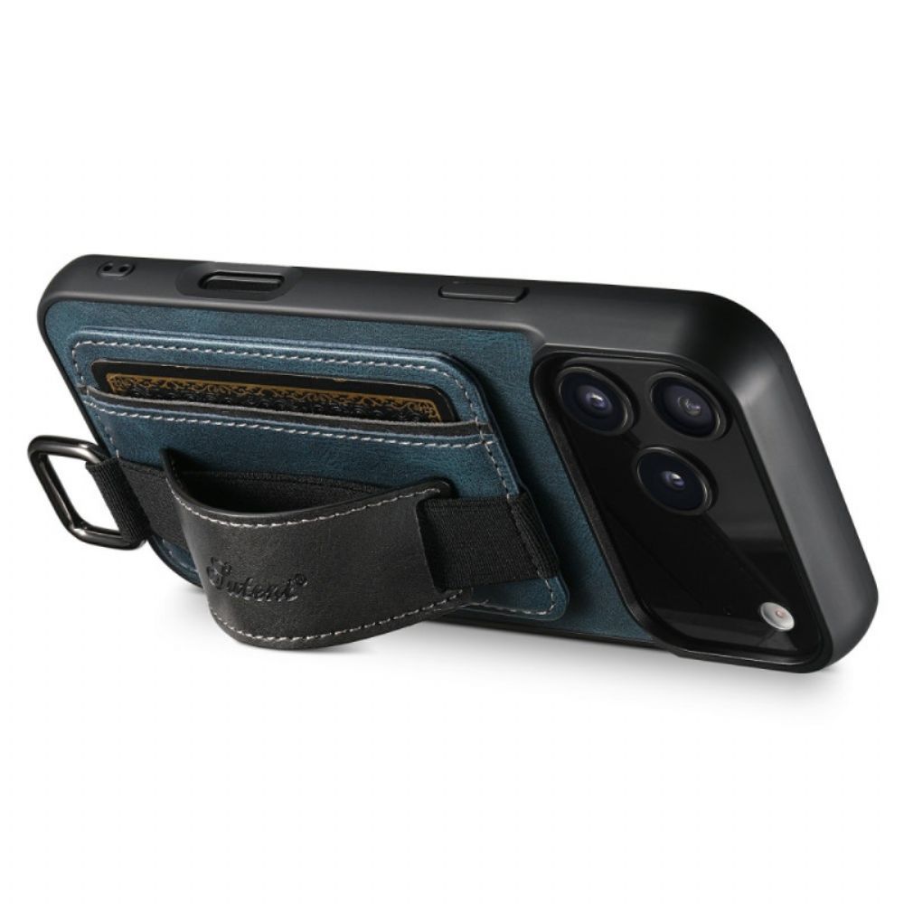 Case Hoesje iPhone 17 Pro Max Telefoonhoesje Suteni Kaarthouder En Band