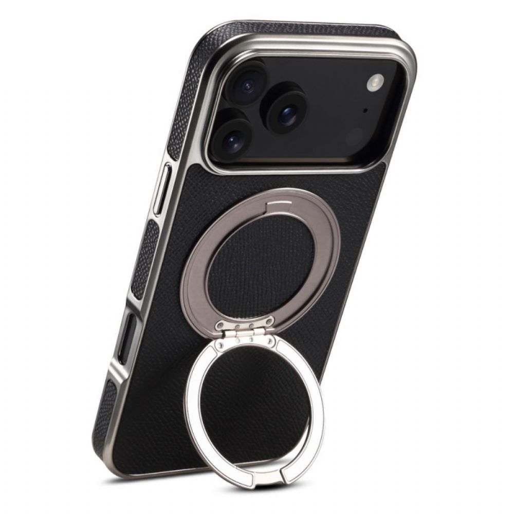 Cover Hoesje iPhone 17 Pro Max Telefoonhoesje Gestructureerd Leer