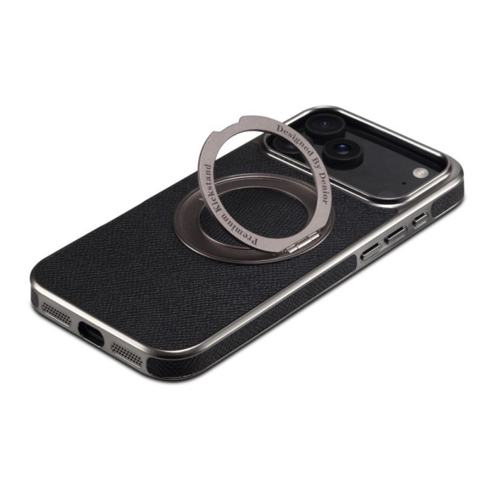 Cover Hoesje iPhone 17 Pro Max Telefoonhoesje Gestructureerd Leer