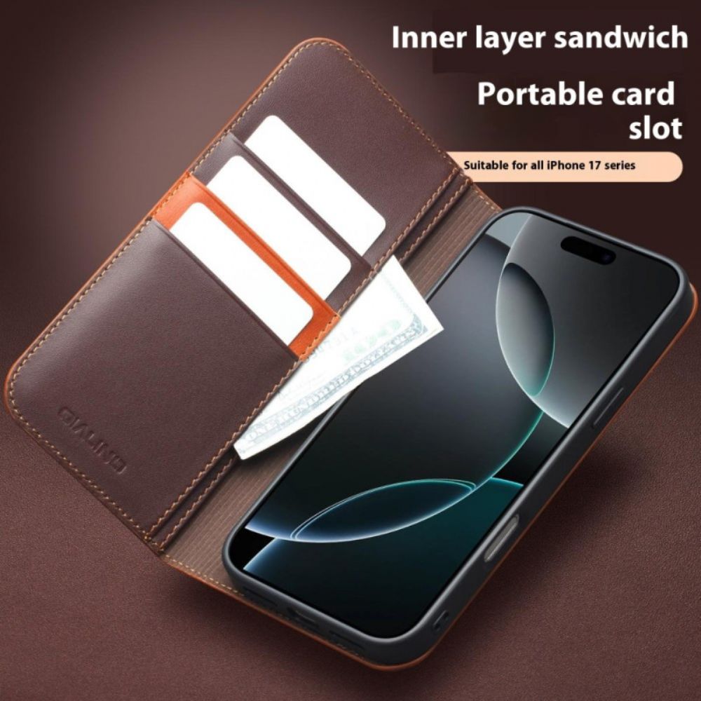 Folio-hoesje iPhone 17 Pro Max Qialino Bescherming Hoesje