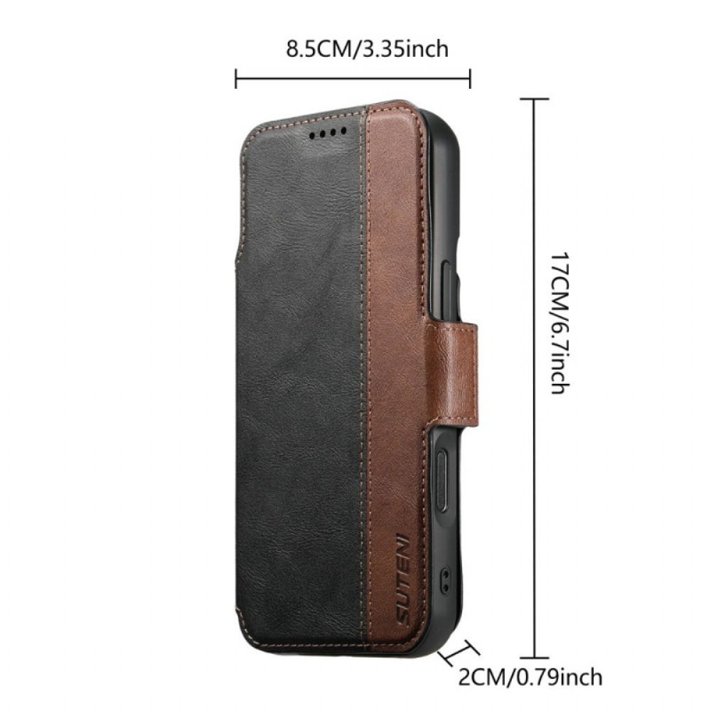 Folio-hoesje iPhone 17 Pro Max Telefoonhoesje Tweekleurige Afneembare Magsafe-hoes Suteni