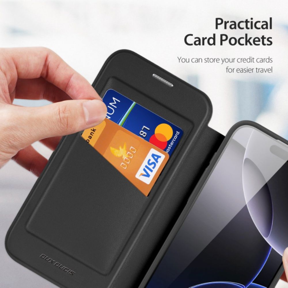 Folio-hoesje Voor iPhone 17 Pro Max Magsafe Met Skin X Pro Series Dux Ducis Houder