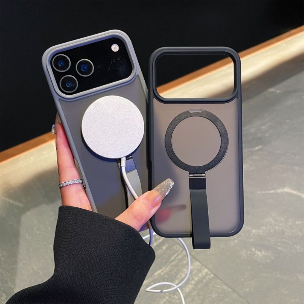 Hoesje iPhone 17 Pro Max Geïntegreerde Polsband En Metalen Standaard Bescherming Hoesje