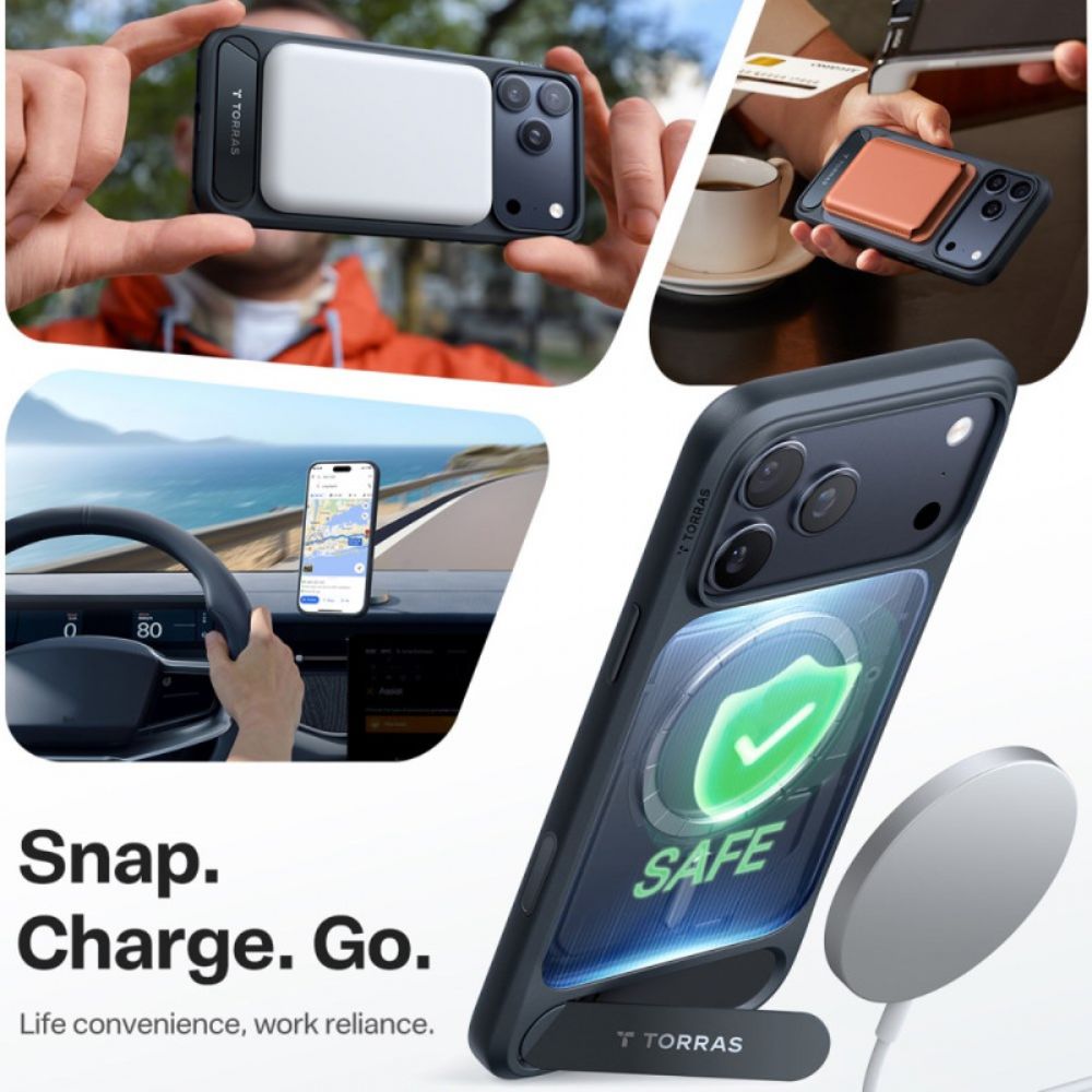 Hoesje iPhone 17 Pro Max Magsafe Premium-design Met Geïntegreerde Standaard